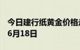 今日建行纸黄金价格走势图最新查询 2024年6月18日