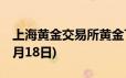 上海黄金交易所黄金T+D实时行情(2024年6月18日)