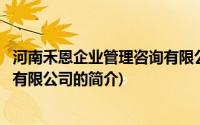 河南禾恩企业管理咨询有限公司(关于河南禾恩企业管理咨询有限公司的简介)