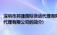 深圳市邦捷国际货运代理有限公司(关于深圳市邦捷国际货运代理有限公司的简介)