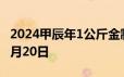 2024甲辰年1公斤金制纪念币价格 2024年06月20日