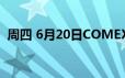 周四 6月20日COMEX黄金最新库存量数据