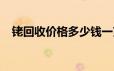 铑回收价格多少钱一克 2024年06月20日