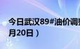 今日武汉89#油价调整最新消息（2024年06月20日）