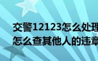 交警12123怎么处理其他人车违章（12123怎么查其他人的违章）