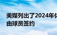 美媒列出了2024年休赛季最受关注的潜在自由球员签约