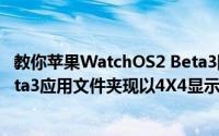 教你苹果WatchOS2 Beta3固件不能回滚怎么办及iOS 9 Beta3应用文件夹现以4X4显示