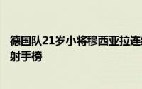 德国队21岁小将穆西亚拉连续两场都有进球目前以两球领跑射手榜