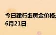 今日建行纸黄金价格走势图最新查询 2024年6月21日