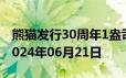 熊猫发行30周年1盎司币价格今天多少一克 2024年06月21日