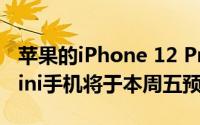 苹果的iPhone 12 Pro Max和iPhone 12 Mini手机将于本周五预订