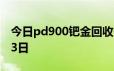 今日pd900钯金回收价格查询 2024年06月23日