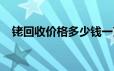 铑回收价格多少钱一克 2024年06月24日