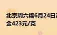 北京周六福6月24日消息：黄金715元/克 铂金423元/克