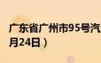 广东省广州市95号汽油价格查询（2024年06月24日）