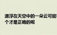 漂浮在天空中的一朵云可能有多重A、0.05克 B、500吨 那个才是正确的呢