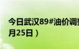 今日武汉89#油价调整最新消息（2024年06月25日）