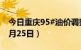 今日重庆95#油价调整最新消息（2024年06月25日）