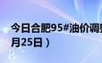 今日合肥95#油价调整最新消息（2024年06月25日）