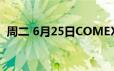 周二 6月25日COMEX黄金最新库存量数据