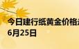 今日建行纸黄金价格走势图最新查询 2024年6月25日