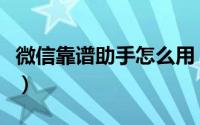 微信靠谱助手怎么用（靠谱助手微信怎么定位）