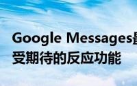 Google Messages最终可能会在今年获得备受期待的反应功能