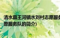 清水县王河镇水刘村志愿服务队(关于清水县王河镇水刘村志愿服务队的简介)