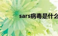 sars病毒是什么（sars病毒是）