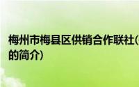 梅州市梅县区供销合作联社(关于梅州市梅县区供销合作联社的简介)