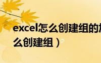 excel怎么创建组的加号在第一个（excel怎么创建组）