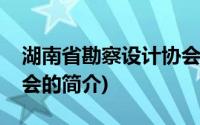 湖南省勘察设计协会(关于湖南省勘察设计协会的简介)