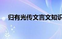 归有光传文言文知识点整理（归有光传）