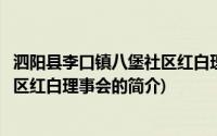 泗阳县李口镇八堡社区红白理事会(关于泗阳县李口镇八堡社区红白理事会的简介)