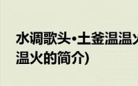 水调歌头·土釜温温火(关于水调歌头·土釜温温火的简介)