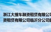 浙江大搜车融资租赁有限公司临沂分公司(关于浙江大搜车融资租赁有限公司临沂分公司的简介)