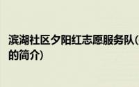 滨湖社区夕阳红志愿服务队(关于滨湖社区夕阳红志愿服务队的简介)