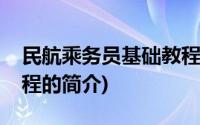 民航乘务员基础教程(关于民航乘务员基础教程的简介)