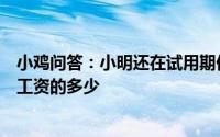 小鸡问答：小明还在试用期他的工资不得低于劳动合同约定工资的多少