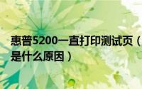 惠普5200一直打印测试页（惠普5200n打印机总是打印2页是什么原因）