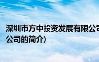 深圳市方中投资发展有限公司(关于深圳市方中投资发展有限公司的简介)