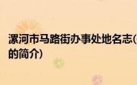 漯河市马路街办事处地名志(关于漯河市马路街办事处地名志的简介)