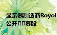 显示器制造商Royole表示将考虑在进行首次公开​​募股