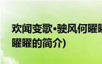 欢闻变歌·驶风何曜曜(关于欢闻变歌·驶风何曜曜的简介)