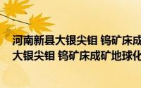 河南新县大银尖钼 钨矿床成矿地球化学研究(关于河南新县大银尖钼 钨矿床成矿地球化学研究的简介)