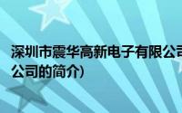 深圳市震华高新电子有限公司(关于深圳市震华高新电子有限公司的简介)