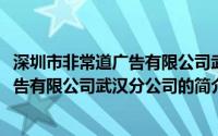 深圳市非常道广告有限公司武汉分公司(关于深圳市非常道广告有限公司武汉分公司的简介)