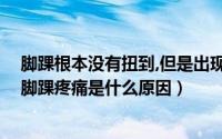 脚踝根本没有扭到,但是出现疼痛,不能走路（没有扭到但是脚踝疼痛是什么原因）