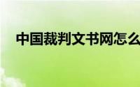 中国裁判文书网怎么查询无犯罪记录证明