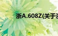 浙A.608Z(关于浙A.608Z的简介)